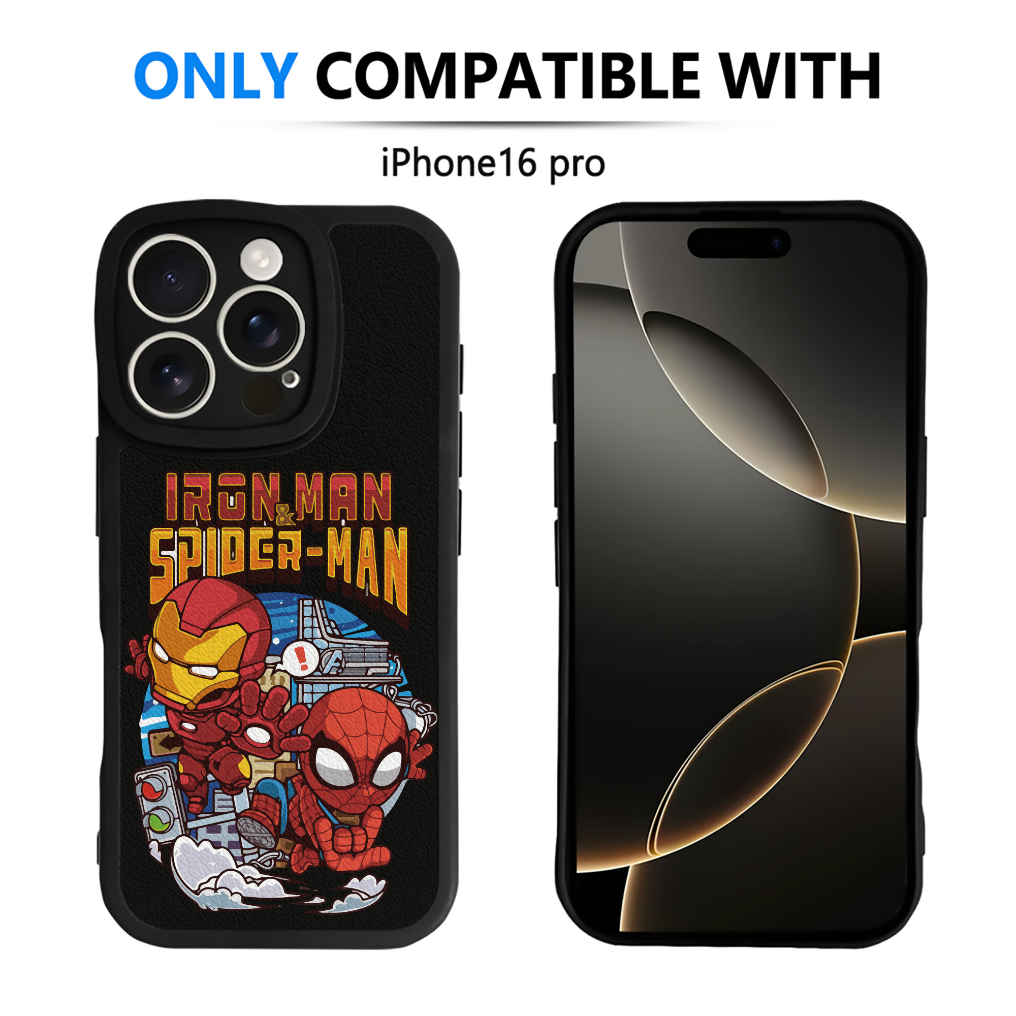 （画像用） アベンジャーズ The Avengers 【iPhone 16シリーズ対応】シリコンスマホケース（レザー調） 材質：シリコン